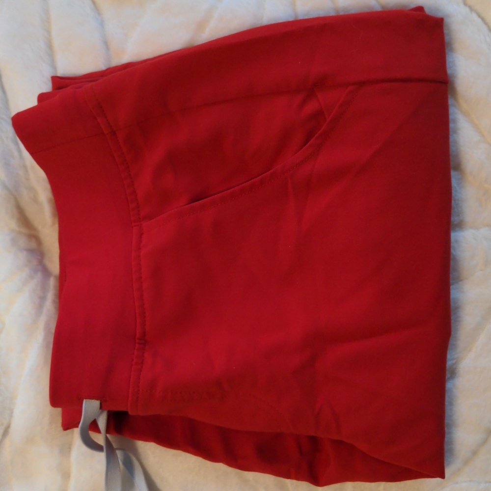 FIGS winning red Zamora joggers